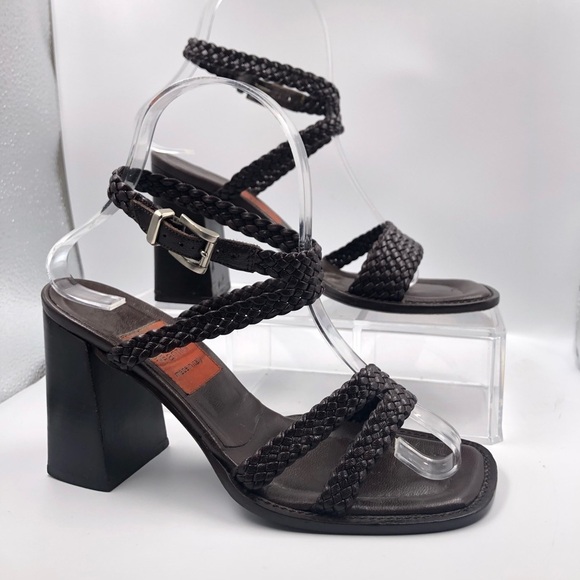 Goffredo Fantini Brown Braided Strappy Sandal 38 - Picture 3 of 13